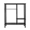 Hello Honey Tiered Shelf with Beveled Shelves and Doweled Legs, Black